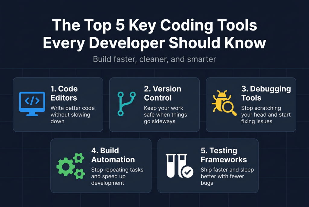 Top 5 key coding tools